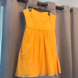 Le Chateau Yellow strapless dress